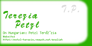 terezia petzl business card